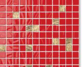 Настенная плитка 20027 Темари красно-золотой 29.8x29.8 от Kerama Marazzi (Россия)