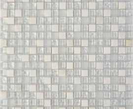Мозаика PIX715 из мрамора и стекла (15x15) 30x30 от Pixmosaic (Китай)
