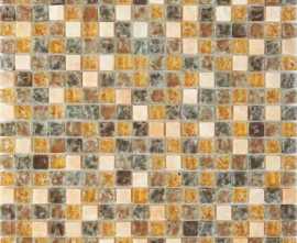 Мозаика PIX704 из оникса и стекла (15x15) 30x30 от Pixmosaic (Китай)
