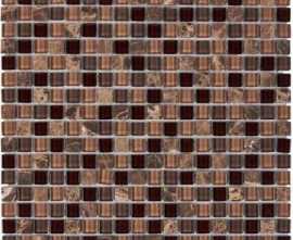 Мозаика PIX 738 из мрамора и стекла (15x15) 30x30 от Pixmosaic (Китай)