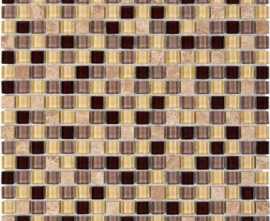 Мозаика PIX 724 из мрамора и стекла (15x15) 30x30 от Pixmosaic (Китай)