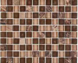 Мозаика PIX 723 из мрамора и стекла (23x23) 30x30 от Pixmosaic (Китай)