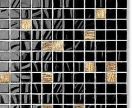 Настенная плитка 20028 Темари чёрно-золотой 29.8x29.8 от Kerama Marazzi (Россия)